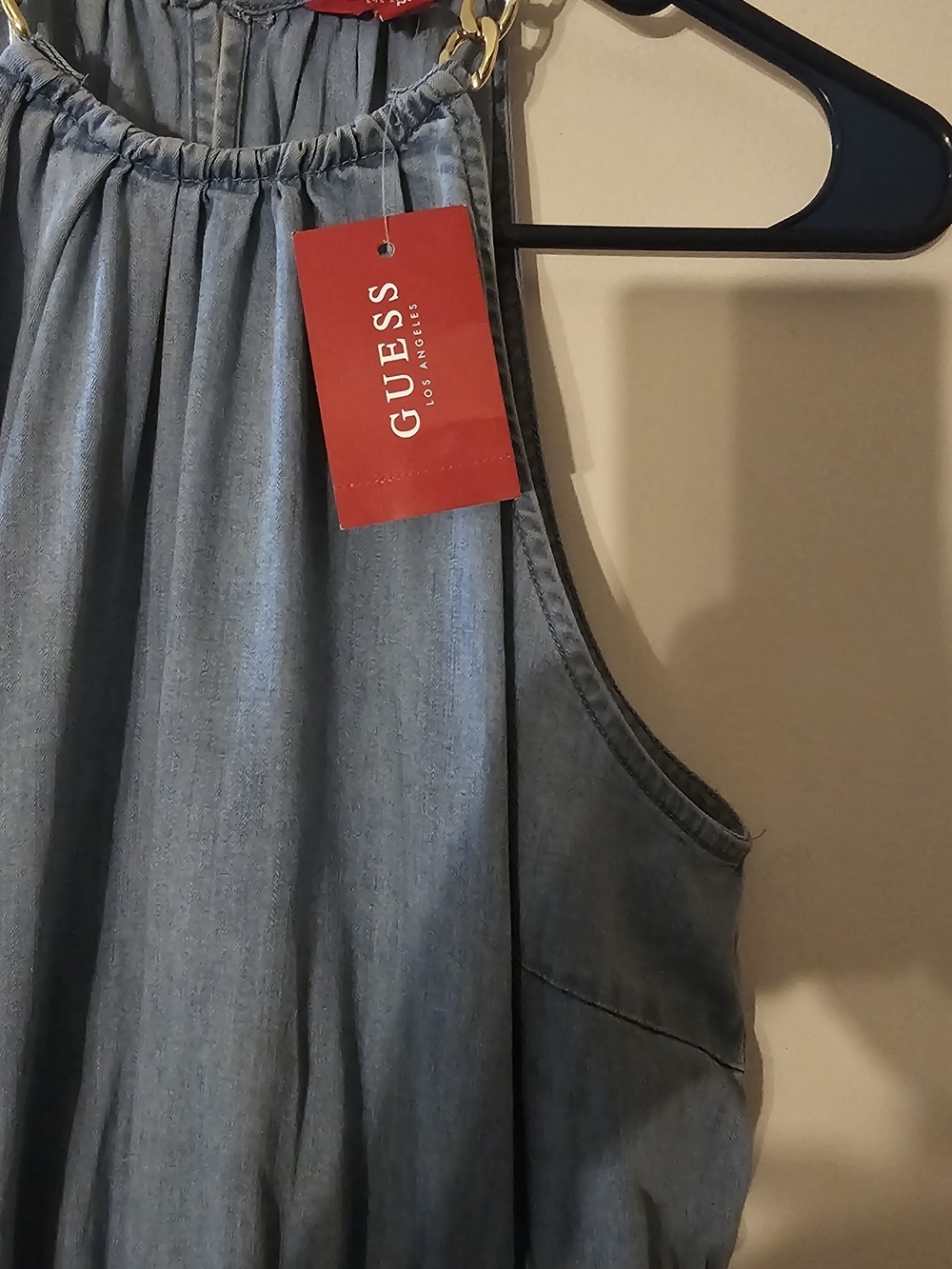 Guess Light Blue Halter Midi Dress with Side Cutouts - Picture 6 of 10